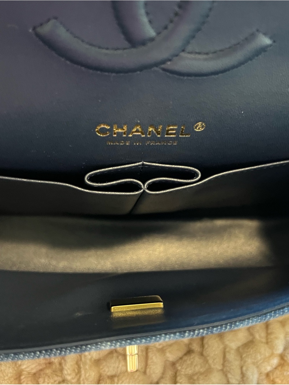 Chanel Denim Classic Flap Bag Blue Quilted Denim with Gold Hardware - Picture 7 of 10